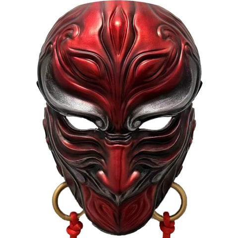 Chinese Anime Red Mask Hand-Painted for Carnival Masquerade Props ...