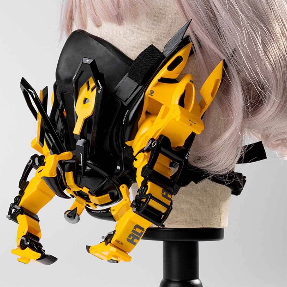 FuturFam-cyberpunk-bionic-beer-mask-with-headwear-hand-armors-halloween-cosplay-toys