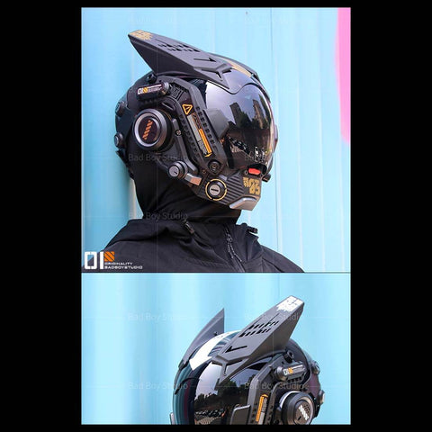 Cyberpunk Future Techwear Colorful Mask Cosplay Costume Props for Men