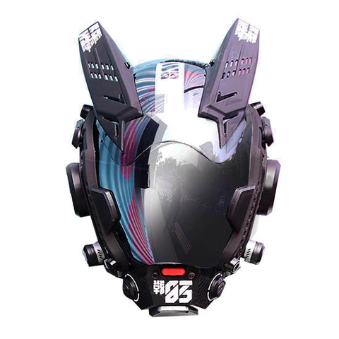 Cyberpunk Future Techwear Colorful Mask Cosplay Costume Props for Men