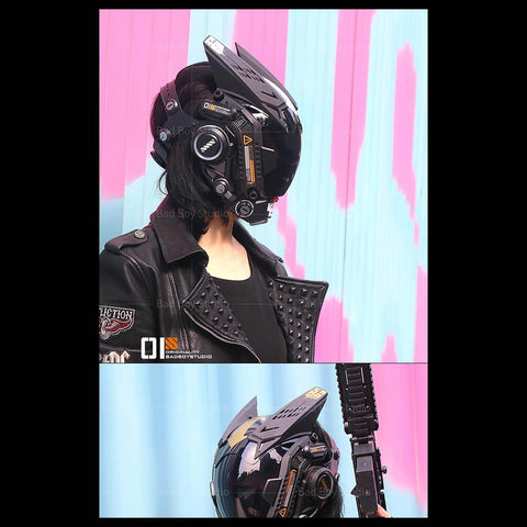 Cyberpunk Future Techwear Colorful Mask Cosplay Costume Props for Men