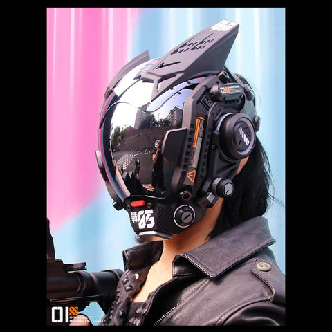 Cyberpunk Future Techwear Colorful Mask Cosplay Costume Props for Men