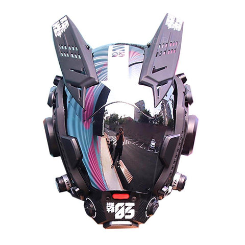 Cyberpunk Future Techwear Colorful Mask Cosplay Costume Props for Men