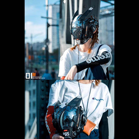 Cyberpunk Future Techwear Colorful Mask Cosplay Costume Props for Men