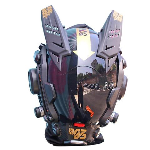 Cyberpunk Future Techwear Colorful Mask Cosplay Costume Props for Men