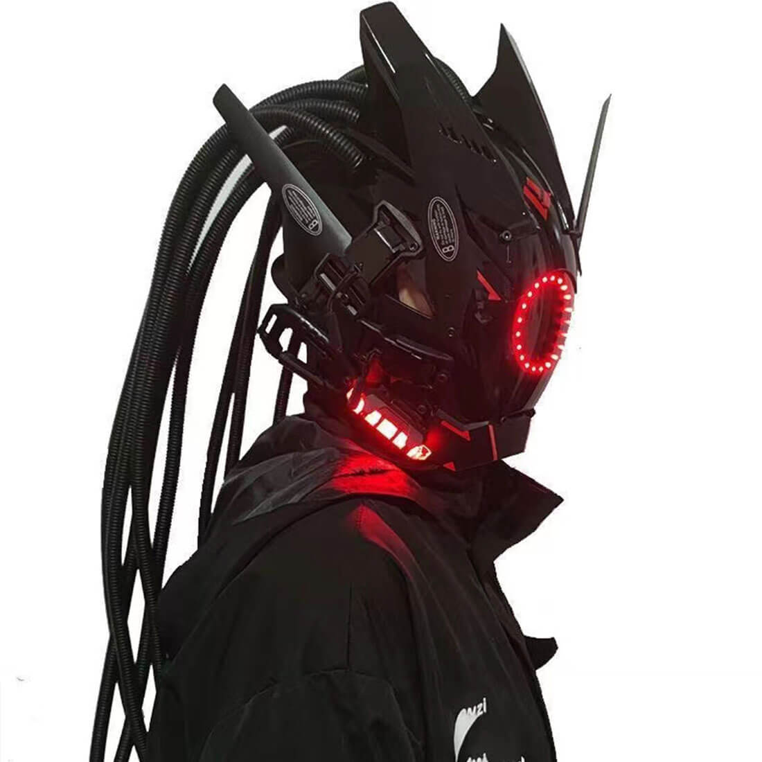 FuturFam-cyberpunk-goth-mask-with-red-light-dreadlock-cosplay-costume-props-for-men