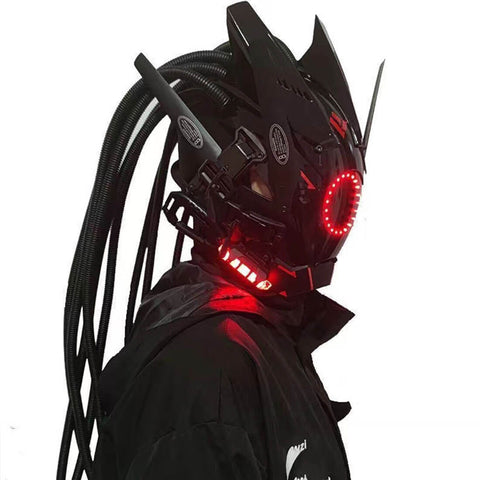 FuturFam-cyberpunk-goth-mask-with-red-light-dreadlock-cosplay-costume-props-for-men