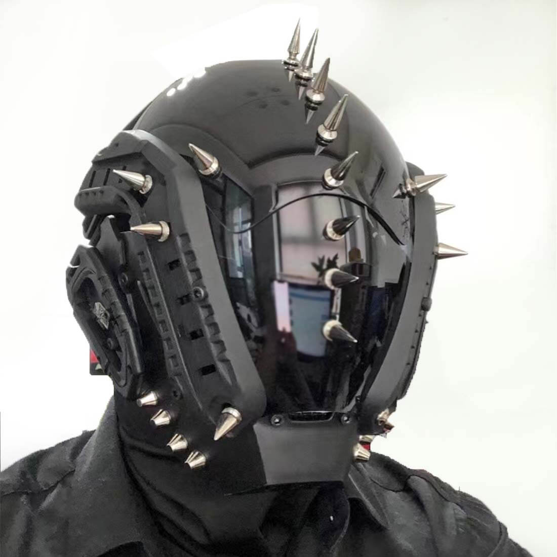 FuturFam-cyberpunk-gothic-techwear-rivet-masquerade-mask-for-halloween-parties