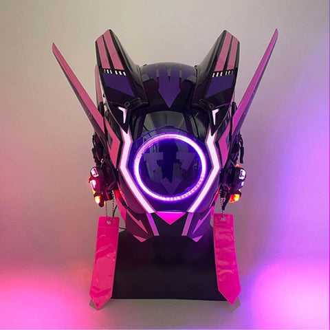 FuturFam-cyberpunk-mask-mech-with-pink-streamers-light-cosplay-prop-for-halloween-party