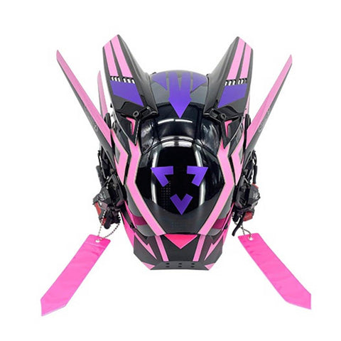 FuturFam-cyberpunk-mask-mech-with-pink-streamers-light-cosplay-prop-for-halloween-party