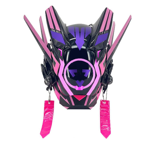 FuturFam-cyberpunk-mask-mech-with-pink-streamers-light-cosplay-prop-for-halloween-party