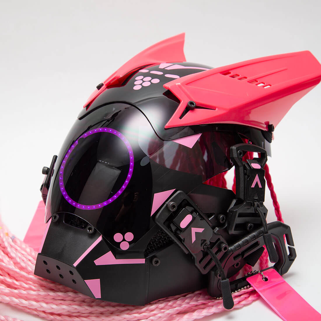 FuturFam-cyberpunk-mask-with-pink-dreadlocks-halloween-masquerade-gifts-for-men