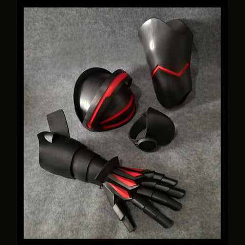 FuturFam-cyberpunk-red-hand-wrist-armor-cosplay-prop-for-masquerade-parties