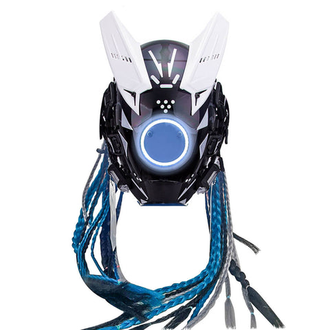 FuturFam-cyberpunk-round-blue-light-mask-with-gloves-and-wrist-armor-for-carnival-parties