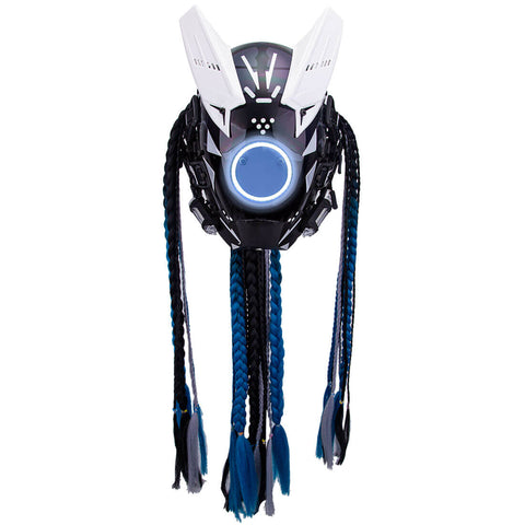 FuturFam-cyberpunk-round-blue-light-mask-with-gloves-and-wrist-armor-for-carnival-parties