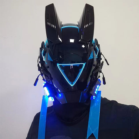 FuturFam-cyberpunk-tactical-mask-with-lights-horns-cosplay-costume-props-for-men