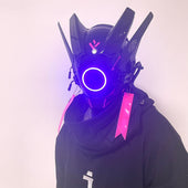 Cyberpunk Techwear Mask with LED Light Carnival Masquerade丨FuturFam ...