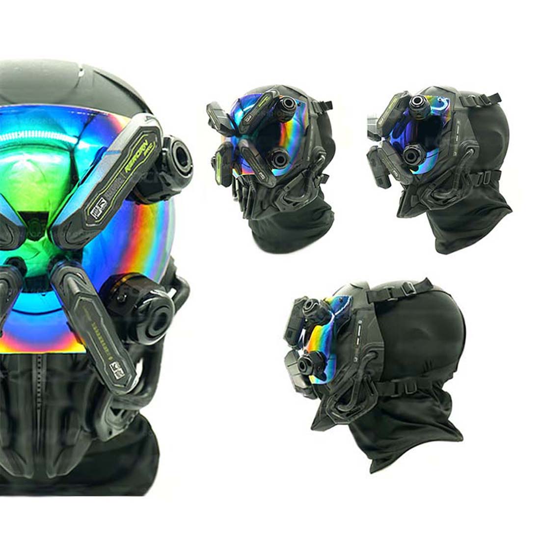 FuturFam-future-cyberpunk-mask-with-four-green-light-sheets-for-cosplay-props