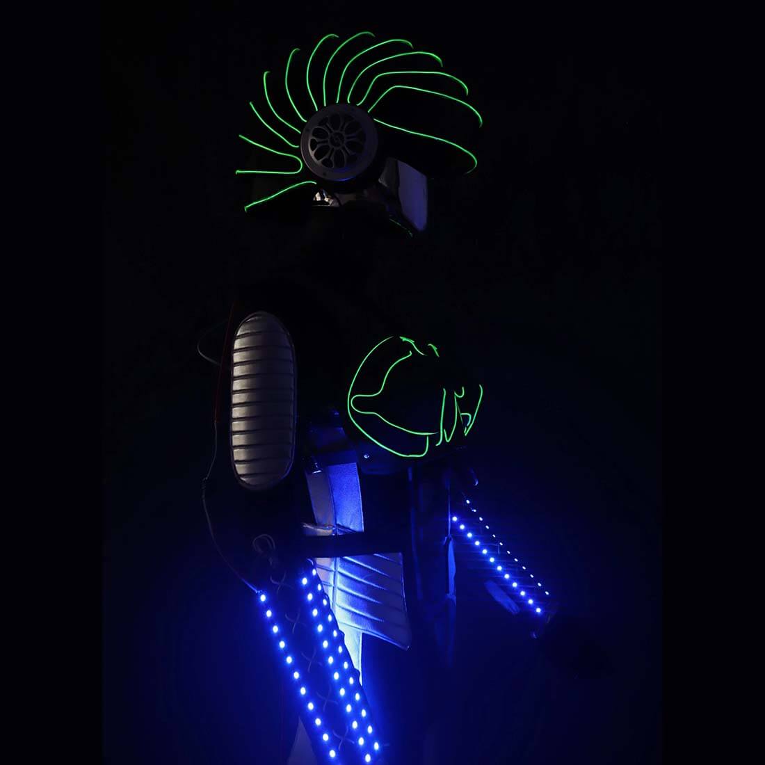 Future CyberPunk Helmet Mask with Light Cosplay Costume Props
