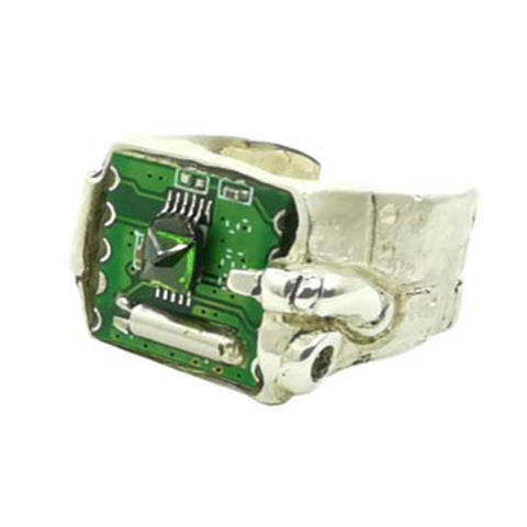 Future Mechanical Cyberpunk Circuit Ring Cosplay Props for Mens and Women