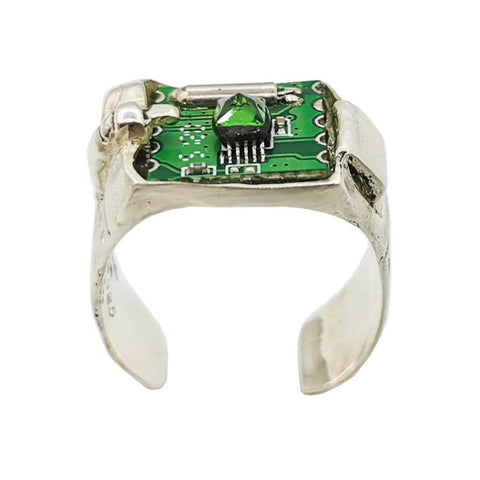 Future Mechanical Cyberpunk Circuit Ring Cosplay Props for Mens and Women