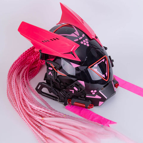 FuturFam-futuristic-cyberpunk-tech-rechargeable-glowing-mask-with-dreadlocks-cosplay-costume-prop-for-halloween-parties-pink