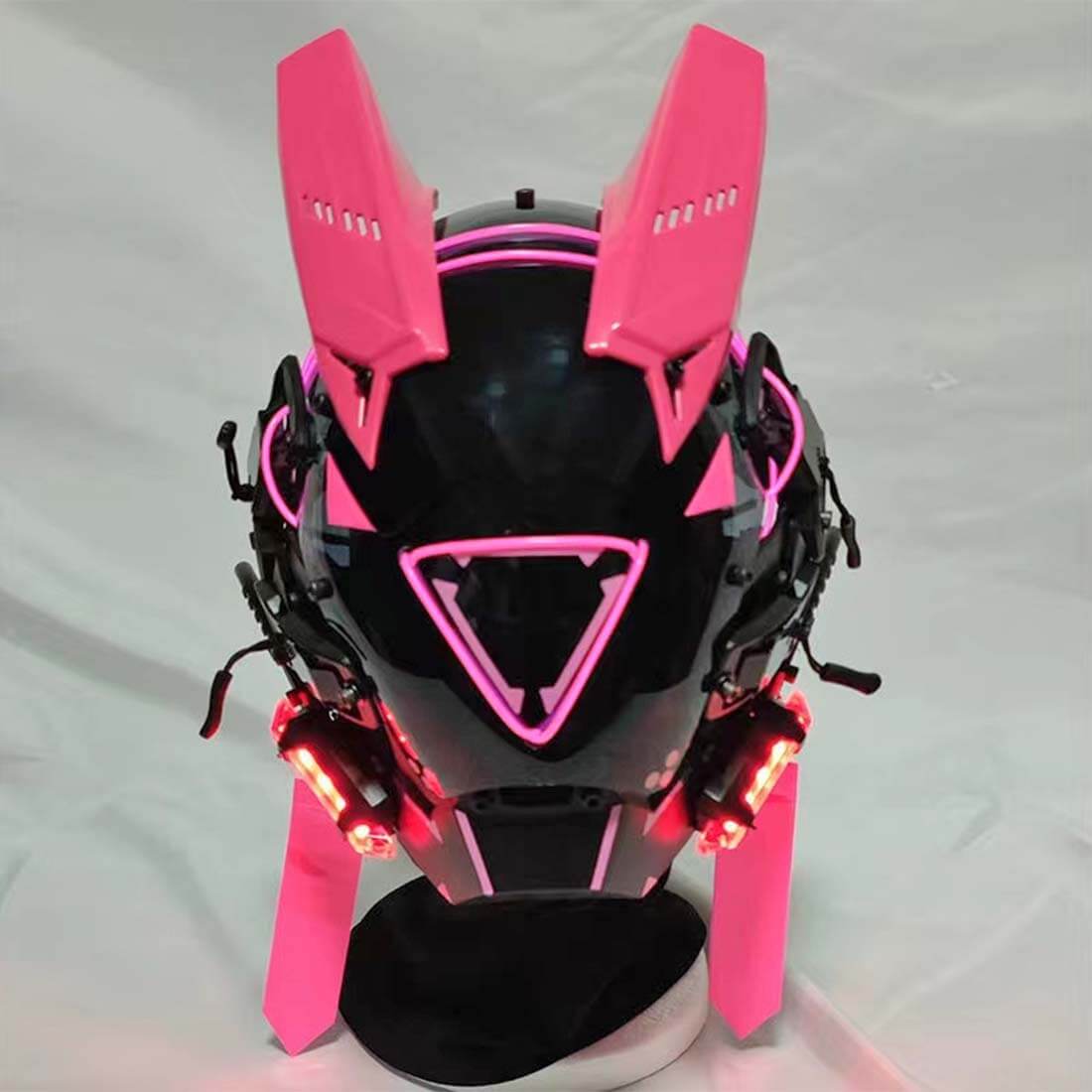 FuturFam-goth-cyberpunk-mask-with-lights-pink-horns-cosplay-costume-props-for-men