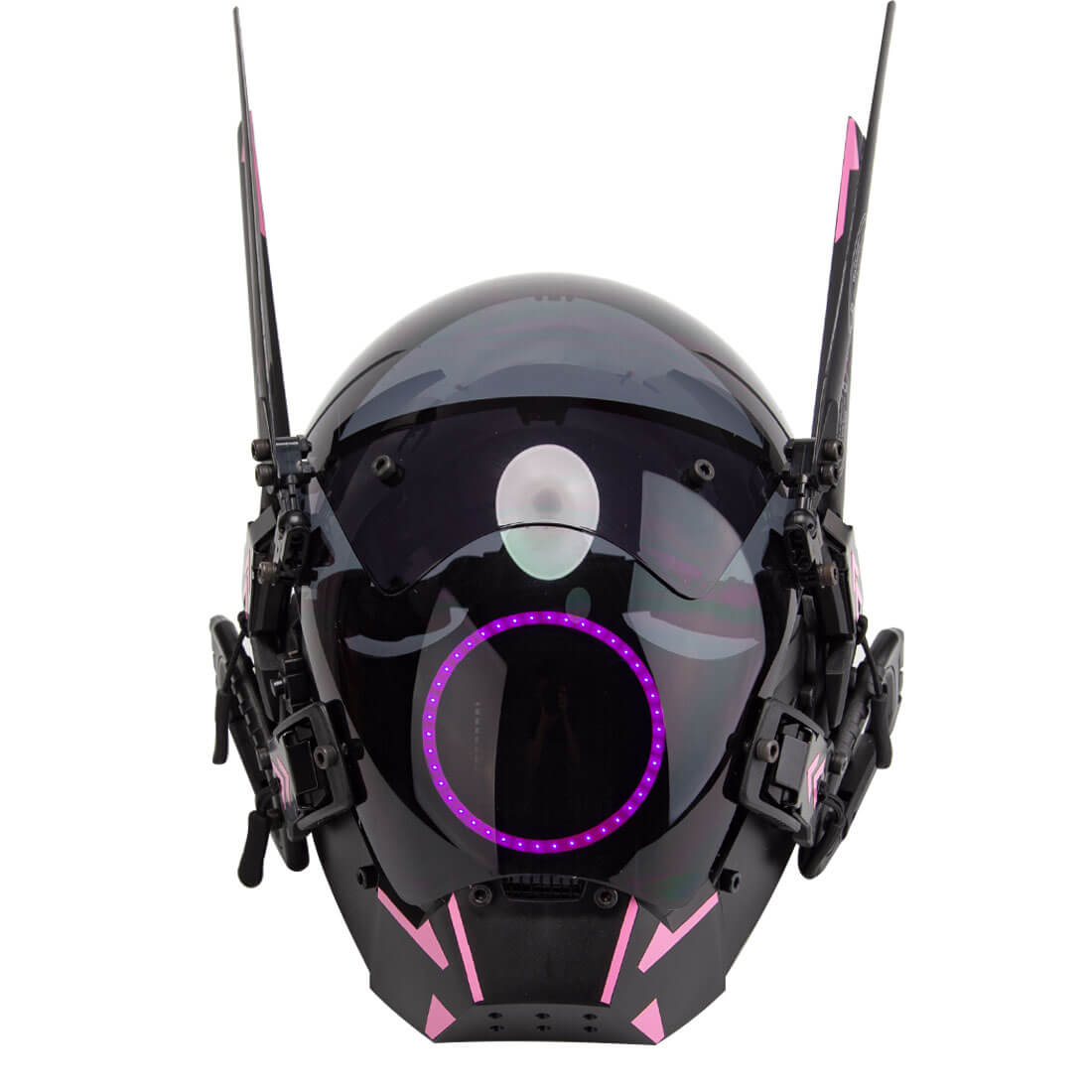 Cyberpunk Mask with Round Light&Wing for Tech Carnival Costume