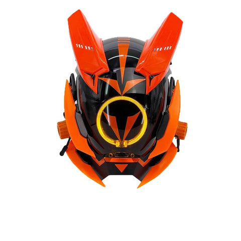 FuturFam-orange-black-tech-mask-cosplay-prop-round-light-for-halloween-party