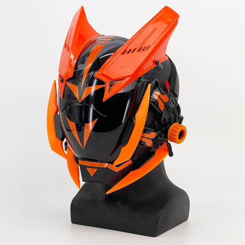 FuturFam-orange-black-tech-mask-cosplay-prop-round-light-for-halloween-party