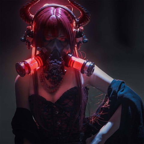 FuturFam-sci-fi-cyberpunk-mask-with-ears-headset-horns-cosplay-props-for-men-women