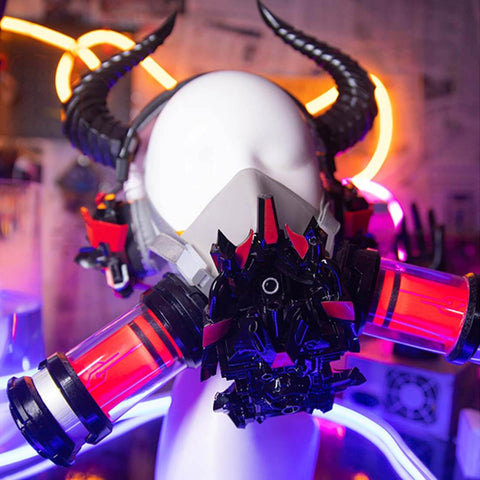 FuturFam-sci-fi-cyberpunk-mask-with-ears-headset-horns-cosplay-props-for-men-women