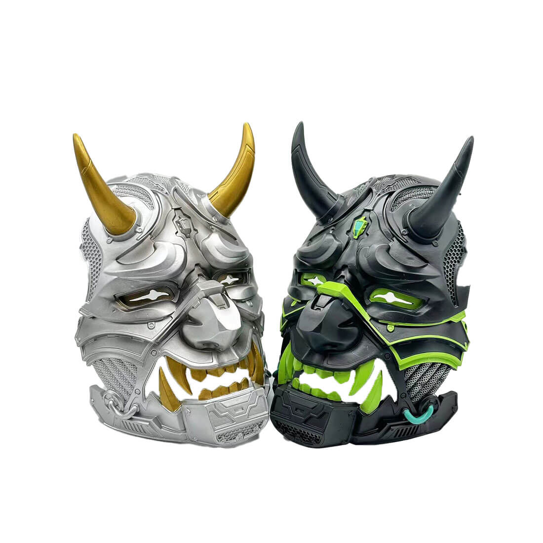 cyberpunk-warrior-tech-hannya-oni-silver-painted-mask-halloween-props-cosplay-party