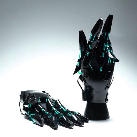 Future Sci-Fi Mech Cyberpunk Tactical Hand Armor Gauntlet Cosplay Prop Halloween Parties