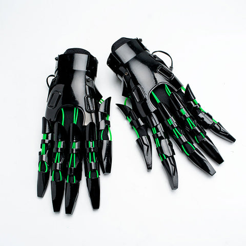 Future Sci-Fi Mech Cyberpunk Tactical Hand Armor Gauntlet Cosplay Prop Halloween Parties