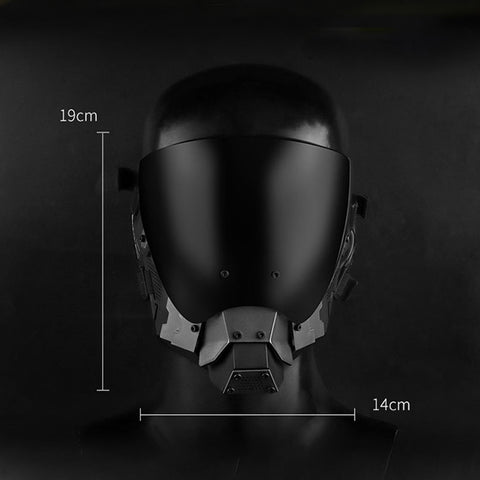 Future Tactical Cyberpunk Commander Mask for Men Halloween Cosplay Prop