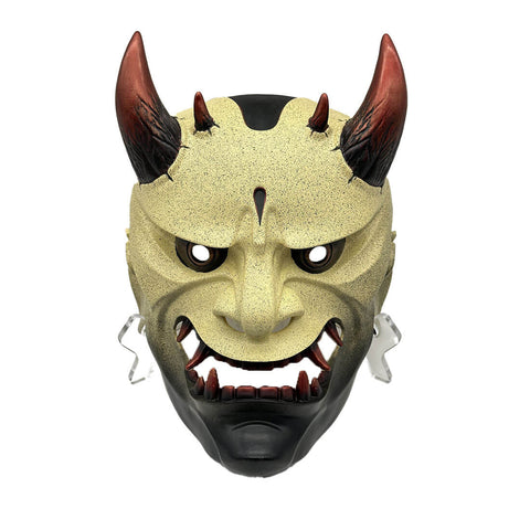 short-horn-hannya-demon-oni-mask-painted-pendant-ornament-halloween-cosplay-prop