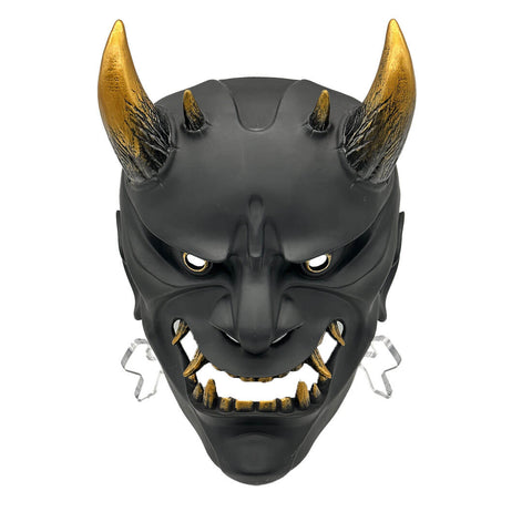 short-horn-hannya-demon-oni-mask-painted-pendant-ornament-halloween-cosplay-prop