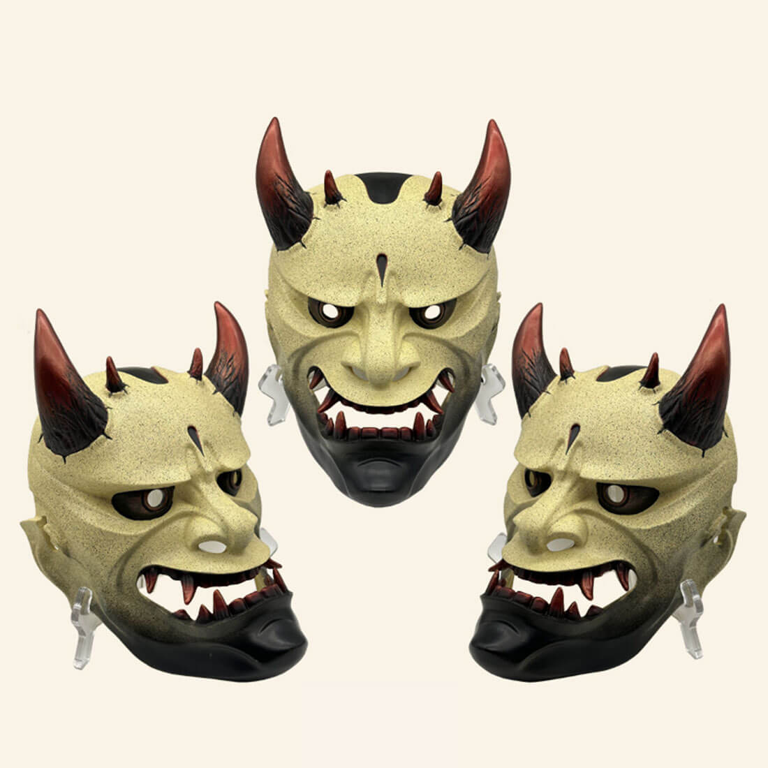 short-horn-hannya-demon-oni-mask-painted-pendant-ornament-halloween-cosplay-prop